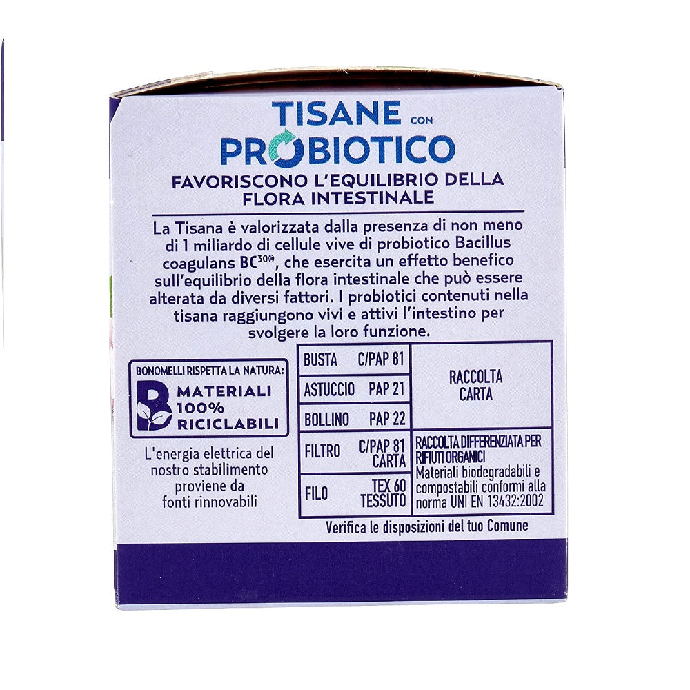 Tisane Bonomelli Tisana Probiotica Difese Immunitarie à l'échinacée et à  l'acérola 10 filtres