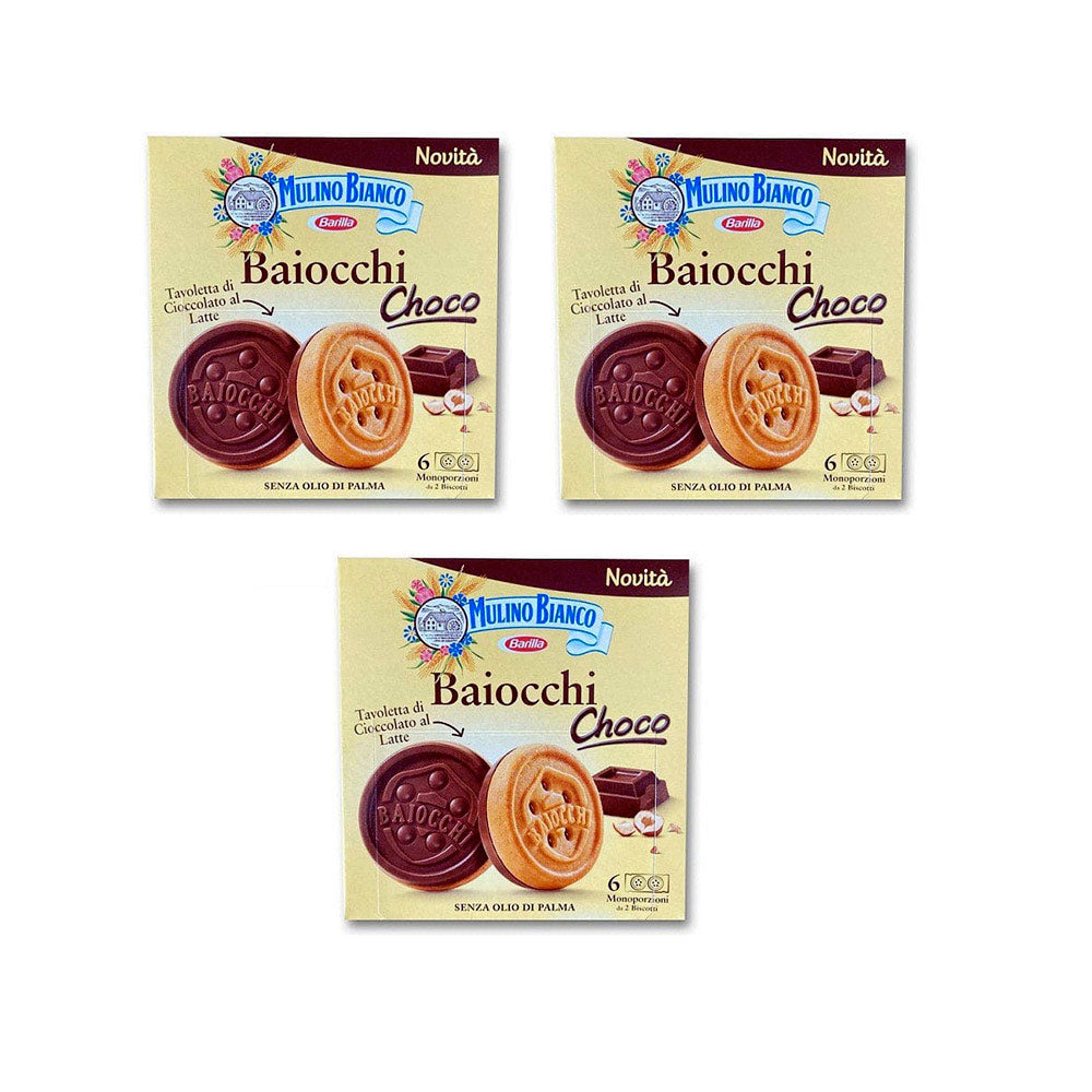 MULINO BIANCO : Baiocchi - Biscuits fourrés aux noisettes et cacao -  chronodrive