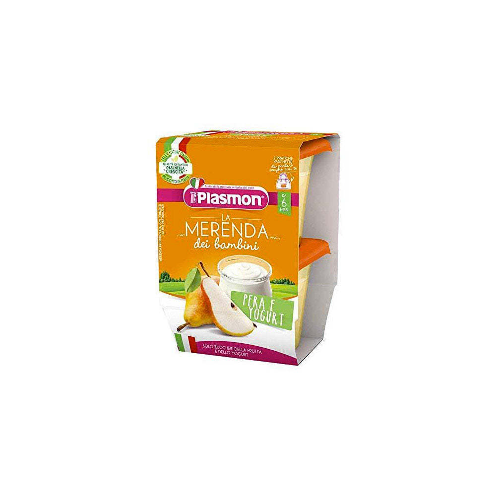 Plasmon La Merenda dei Bambini Pera e Yogurt Poire et yaourt ( 2 x 120g ) à  partir de 6 mois