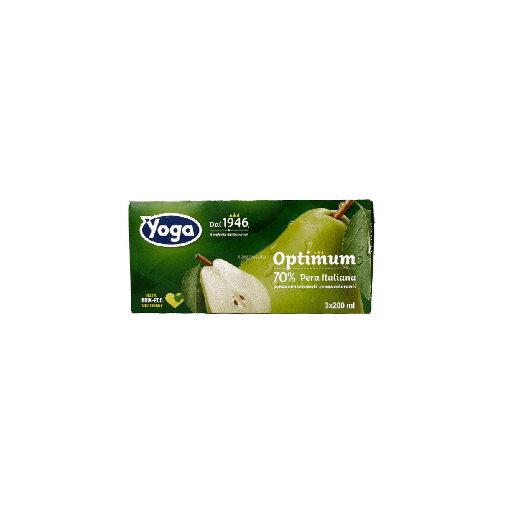 Yoga Optimum Brik Pera Jus de Fruits Poire 200ml – Italian Gourmet FR