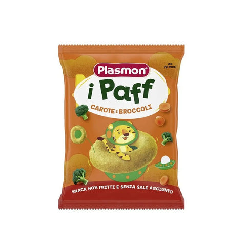 5x Plasmon Paff Carota e Broccoli   collations pour enfants 15gr