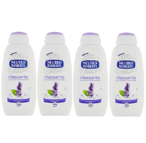 4x Neutro Roberts Bagnodoccia rilassante Gel douche relaxant 450ml