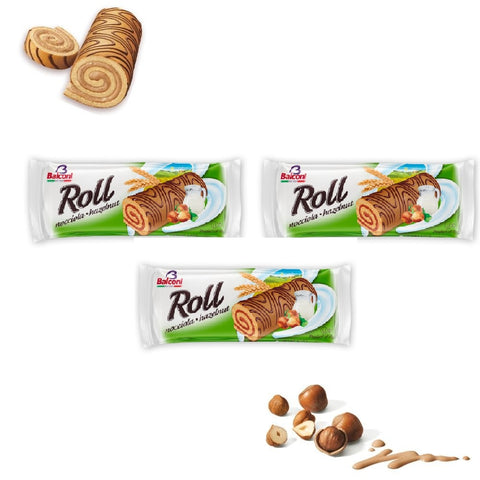 3x Balconi Swiss Roll alla Nocciola 250 g