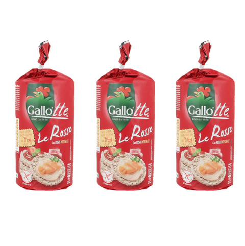 3x Gallo Gallotte Le Rosse galettes de riz brun 100gr