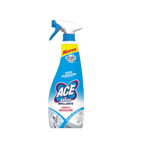 ACE Spray Bagno Brillante senza candeggina Formula Anticalcare Bain Lumineux Sans Javel, Formule Anti-Calcaire, 500 ml