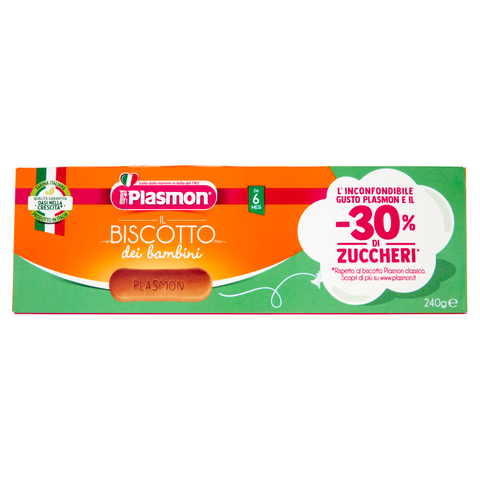 Plasmon il Biscotto dei bambini -30% di Zuccheri le Biscuit Enfant -30% Sucres 240g