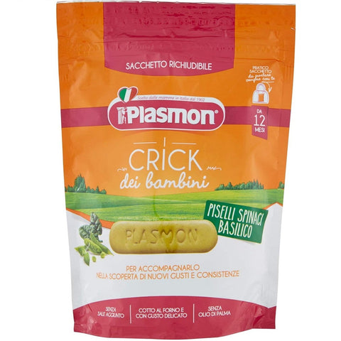 Plasmon Crick snack di Piselli Spinaci Basilico snack de Petits Pois Epinards Basilic 100g