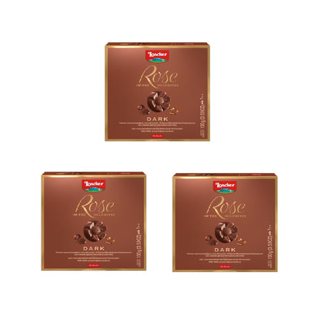 Tablette de chocolat noir à la rose 100g