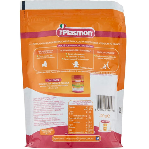 Plasmon Crick snack di Piselli Spinaci Basilico snack de Petits Pois Epinards Basilic 100g