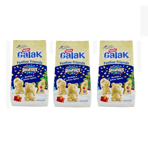 Nestlè Galak Festive Friends personaggi di cioccolato bianco personnages en chocolat blanc (147g)