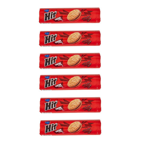 6x Bahlsen Hit cocoa crème Biscuits fourrés à la crème de cacao (41%) 220g