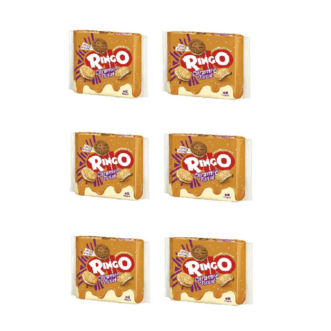 Pavesi Ringo Caramel Twist Limited Edition Biscuits fourrés à la crème de caramel au beurre salé