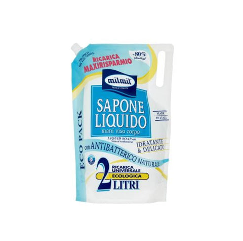 2x Mil Mil ecoricarica con antibatterico savon liquide avec recharge écologique antibactérienne naturelle 2 litres