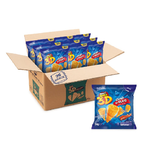 AperiSnack Coni Mais gusto vivace Boîte à collation de maïs en portion individuelle 36pcs x 30g