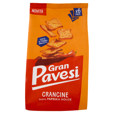 4x Gran Pavesi Crancine Paprika Dolce snack au paprika doux 180gr