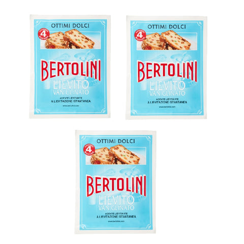 3x Bertolini Lievito Vaniglinato levure vanille 4x16gr