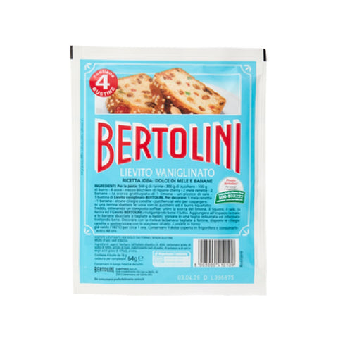 3x Bertolini Lievito Vaniglinato levure vanille 4x16gr