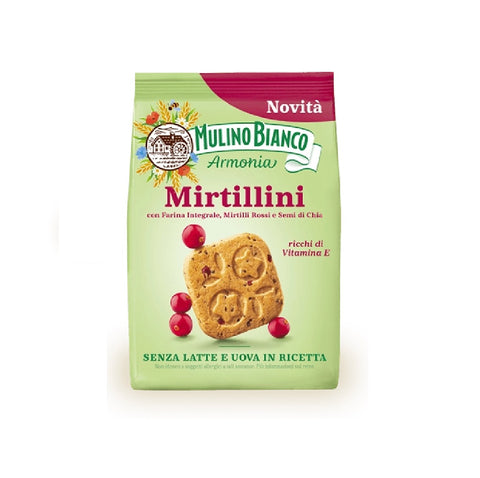 Mulino Bianco Mirtillini Biscuits Mulino Bianco Mirtillini à la farine complète, canneberges et graines de chia 270gà la farine complète, canneberges et graines de chia 270g