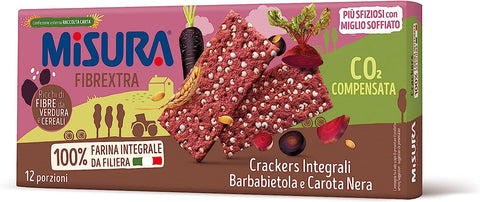 Misura Fibrextra Crackers Integrali Barbabietola e Carota Nera Complets Betterave et Carotte Noire 385g