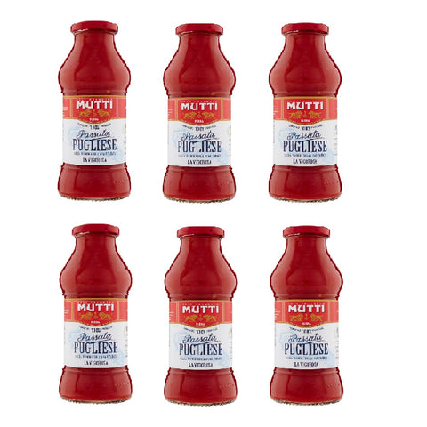 Mutti Passata di Pomodoro Pugliese Purée de tomates 100% tomates des Pouilles, bouteille en verre de 400g