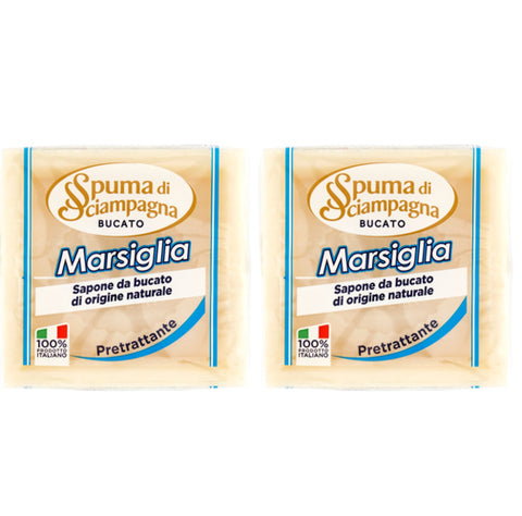 Spuma di Sciampagna Marsiglia Sapone da bucato di origine naturale Savon à lessive d'origine naturelle 250gr