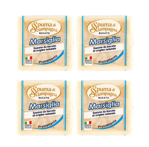 Spuma di Sciampagna Marsiglia Sapone da bucato di origine naturale Savon à lessive d'origine naturelle 250gr