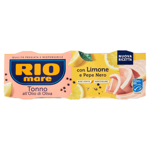 Rio mare Tonno con Limone e Pepe thon à l'huile d'olive avec citron et poivre ( 3x65g)