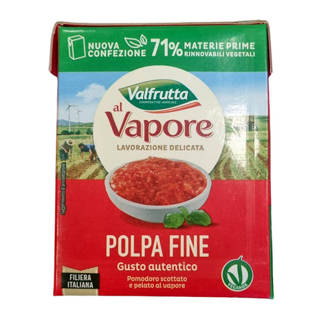 Valfrutta Green Polpa fine Morceaux de tomates 100% italiennes 390gr