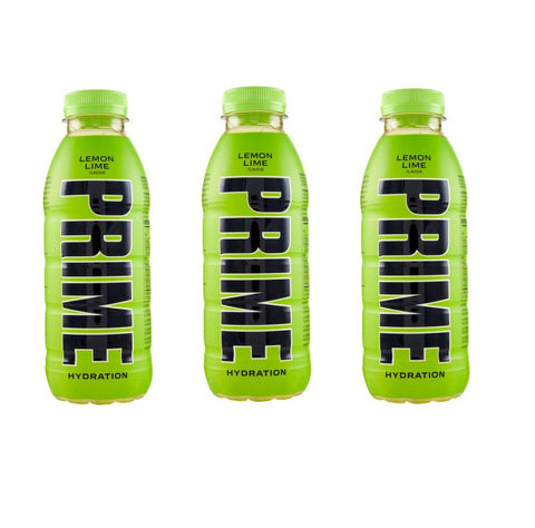 3x Prime Hydration Lemon Lime  boisson énergisante 500ml