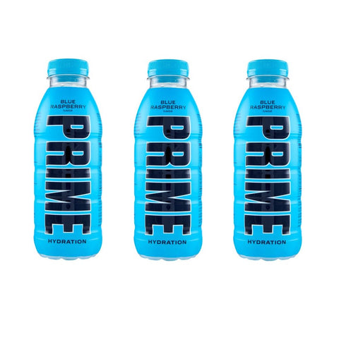 3x Prime Hydration Blue Raspberry  boisson énergisante 500ml