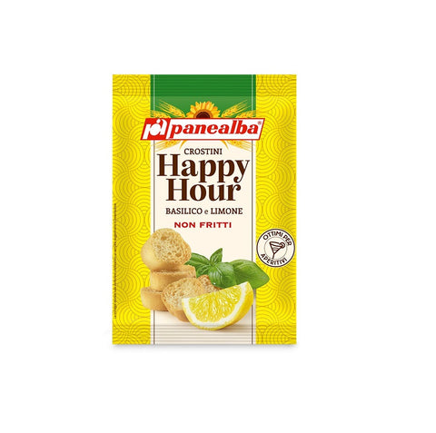 Panealba Happy Hour Crostini al Basilico e Limone au Basilic et Citron 50gr