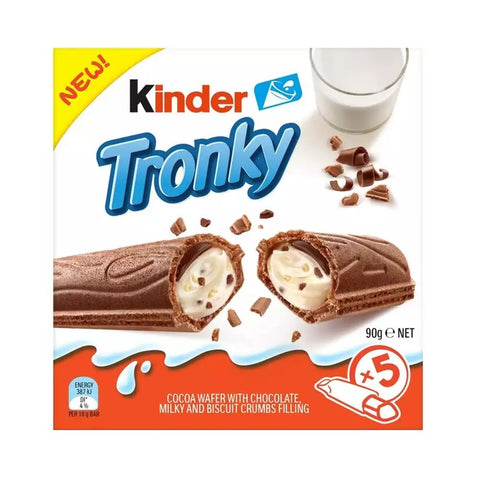 Ferrero Kinder Tronky Milk & Biscuits gaufrettes au cacao fourrées au lait 90g