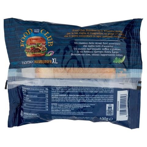 4x Nutrifree Panino Hamburger XL Sandwich 100gr