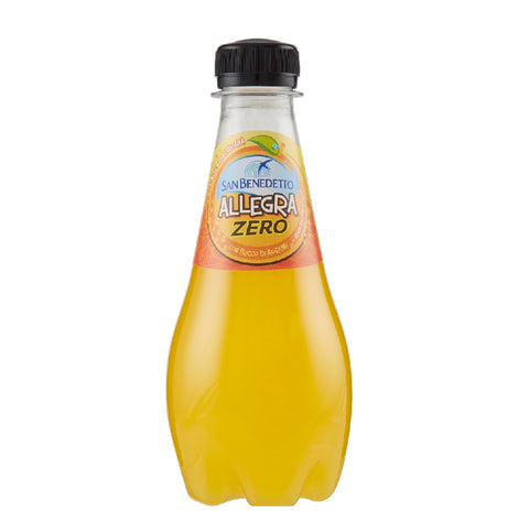 24x San Benedetto Allegra Zero Mini Soda à l'orange sans sucre PET 25cl