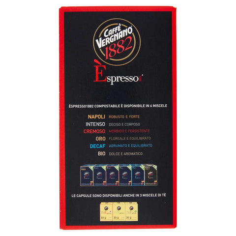 Caffè Vergnano 1882 CREMOSO 10 Capsules Compatibles Nespresso - OFFRE SPÉCIALE