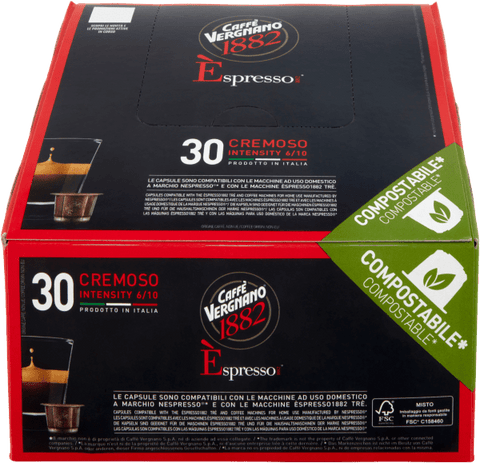 Caffè Vergnano 1882 Espresso 30 Capsules compatibles Nespresso - OFFRE SPÉCIALE