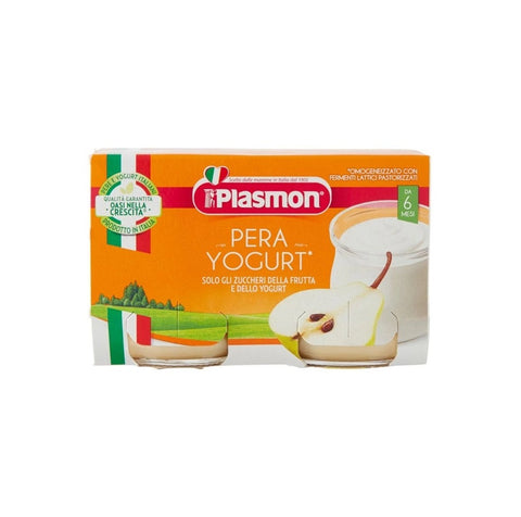 6x Plasmon Omogeneizzato Pera Yogurt Aliment bébé Yaourt Poire 2x120g