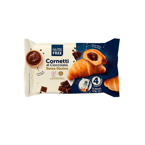 Nutri Free Cornetti al cioccolato senza glutine Croissants au chocolat sans gluten 200gr (4x50g)