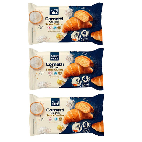 Nutri Free Cornetti classici senza glutine Croissants classiques sans gluten 200gr (4x50g)