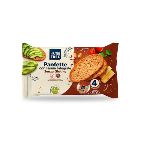 Nutri Free Panfette con Farina Integrale Tranches de pain complet sans gluten 340g