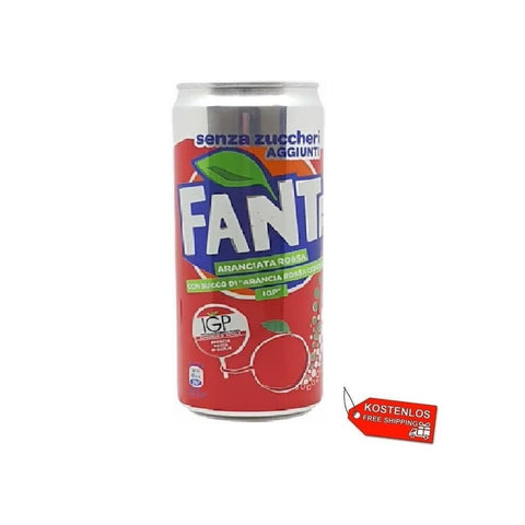 24x Fanta Arancia Rossa Zero Igp Orange sanguine 330ml