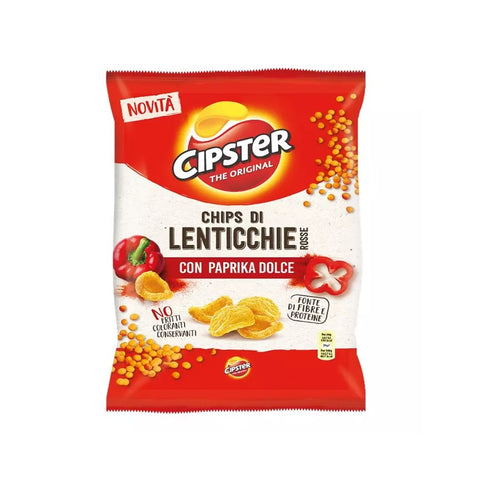 Cipster Chips Di Lenticchie Con Paprika Dolce Chips de Lentilles au Paprika Doux 80gr