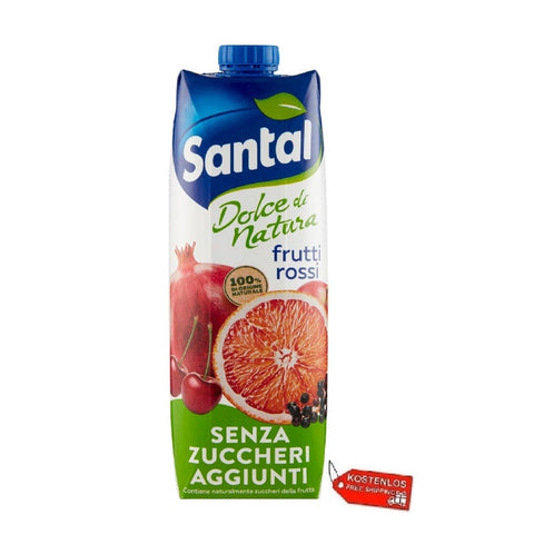 12x Parmalat Santal Succo di Frutta frutti rossi Dolce di Natura Jus de fruits fruits rouges sans sucre ajouté 1Lt