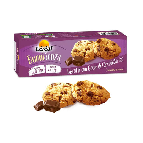 Cèrèal Biscotti con gocce di cioccolato Biscuits au chocolat sans gluten 150g