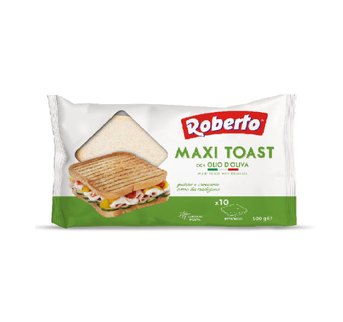 3x Roberto Maxi toast con olio d'oliva Maxi toasts à l'huile d'olive 500gr