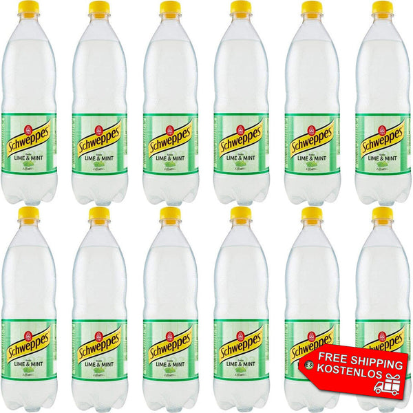 12x Boisson gazeuse italienne au citron Schweppes Limone 1L