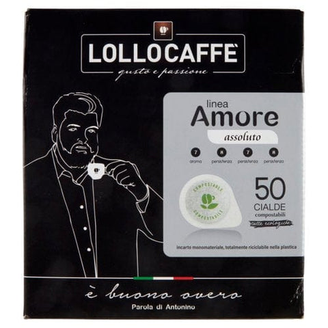 Lollo Caffè Boîte 50 Dosettes Ligne Amore Assoluto Classico ESE Kaffeepads 50x7.5g - OFFRE SPÉCIALE