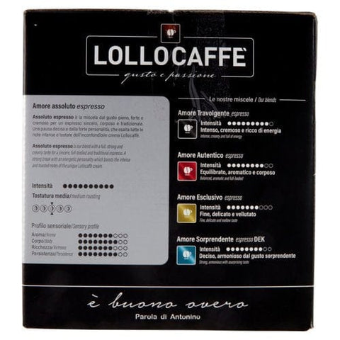 Lollo Caffè Boîte 50 Dosettes Ligne Amore Assoluto Classico ESE Kaffeepads 50x7.5g - OFFRE SPÉCIALE