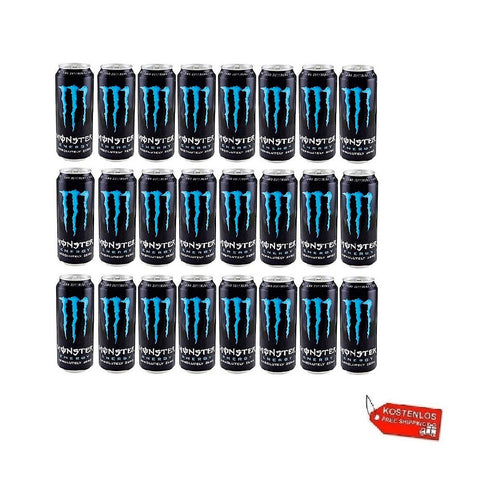 24x Monster Energy Absolutely Zero Canette sans sucre 500 ml