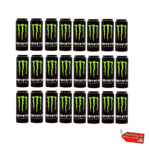 24x Canettes jetables de boisson gazeuse Monster Energy Classic (500 ml)